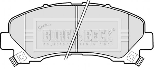 BORG & BECK stabdžių trinkelių rinkinys, diskinis stabdys BBP2308